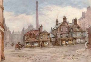 The grass market, Edinburgh by James Scott Kinnear