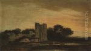 Castle Ruins, Sunset by John Crome