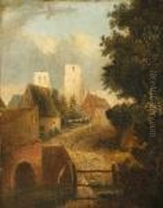 A Rural Street Scene by John Crome