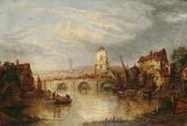View Of A Town From The River - view 1