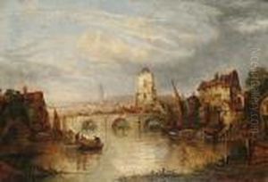 View Of A Town From The River by John Crome