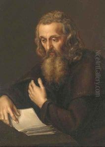 A Russian monk in contemplation by Ivan Nikolaevich Kramskoi