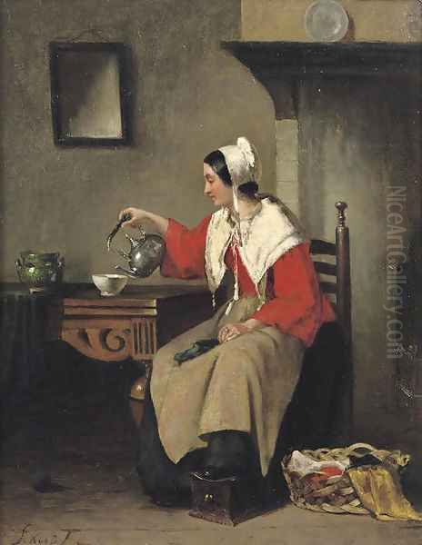 Pouring tea - view 1
