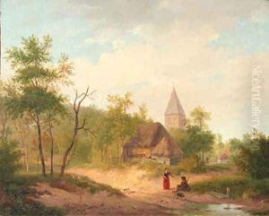 Gezigt bij het dorp Beek in Gelderland