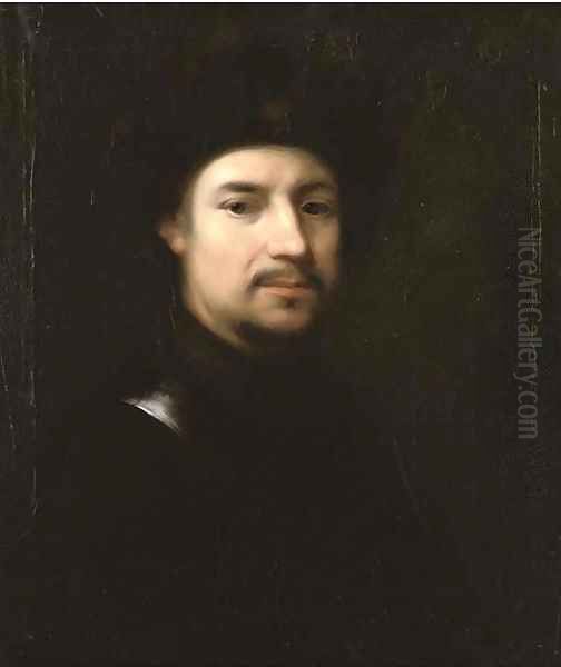 Portrait of a man in a fur lined hat - view 1