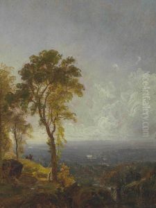 Landscape View Near Catskill Mountain House by Jasper Francis Cropsey