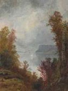 View Of The Hudson River, Autumn by Jasper Francis Cropsey