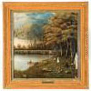 Landscape Attributed To Jasper Francis Cropsey by Jasper Francis Cropsey