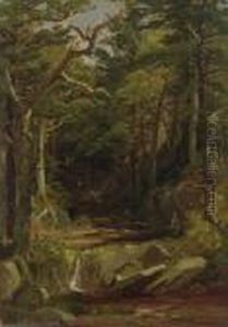 Woodland Brook by Jasper Francis Cropsey
