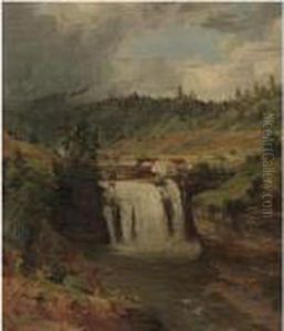 Portage Falls On The Genesee by Jasper Francis Cropsey