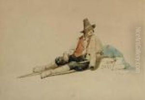 A Roman Shepherd by Jasper Francis Cropsey
