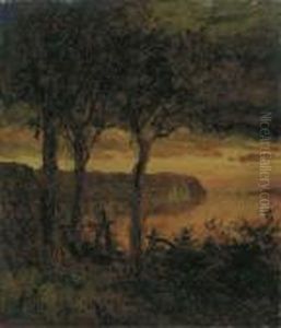 Palisades Opposite Hastings-on-hudson by Jasper Francis Cropsey