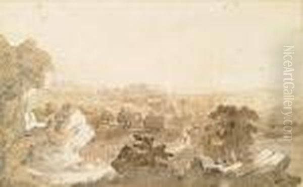 An Extensive Landscape With Trees And Rocks In The Foreground - view 1