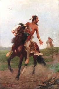 The Indian Braves by Georg Heinrich Kuhrner