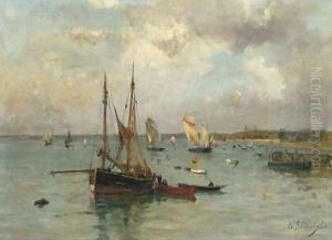 Baai van Cansole by Gustave Edouard Gaston Le Senechale De Kerdreoret