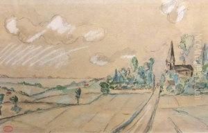 Paysage Avec Une Eglise by Henri Edmond Cross