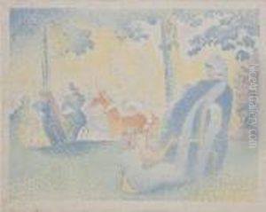 In Den Champs-elysees by Henri Edmond Cross