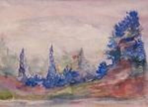 Paysage A Cagnes. by Henri Edmond Cross