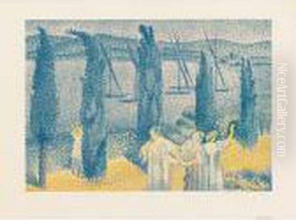 La Promenade, Bord De Mer Ou Les Cypres - view 1