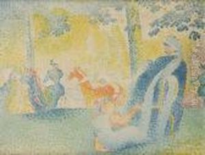 Les Champs Elysees (ou La Nourrice) by Henri Edmond Cross