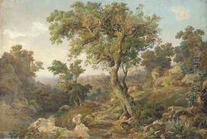 Figures in the Roman Campagna by Joseph Anton Koch