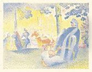 In Den Champs Elysees by Henri Edmond Cross