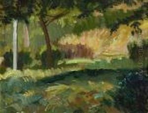 Chemin A Bormes Les Mimosas. by Henri Edmond Cross