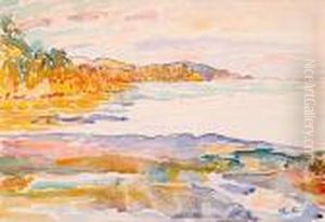Les Rochers De Saint-clair Pres Le Lavandou by Henri Edmond Cross