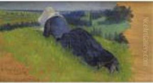 Paysanne Etendue Dans L'herbe by Henri Edmond Cross