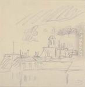 Vue Des Toits I Meudon by Henri Edmond Cross