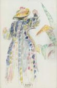 Ruckenansicht Einer Dame Mit Hut. by Henri Edmond Cross