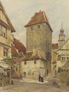 The Townhall at Rothenburg by Karl Hermann Krabbes
