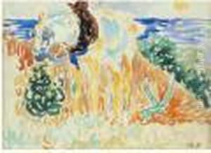Cheval Au Bord De Mer by Henri Edmond Cross