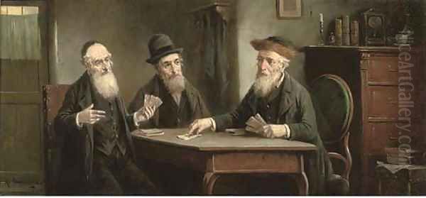 Rabbis playing cards - view 1