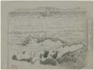 Calanque Et Voiliers, Etude Pour La Vague by Henri Edmond Cross