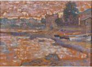 Bateaux Echoues Au Lavandou by Henri Edmond Cross