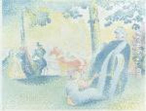 Les Champs-elysees by Henri Edmond Cross