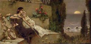 Two Women at the Seashore, Scene from Antiquity by Vasili Aleksandrovich Kotarbinskii