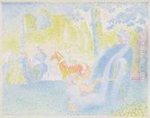 Les Champs-elysees by Henri Edmond Cross