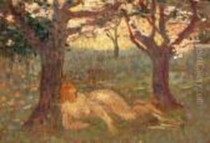 Nu Allonge Dans Les Bois by Henri Edmond Cross