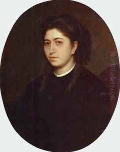 Portrait Of A Young Woman Dressed In Black Velvet