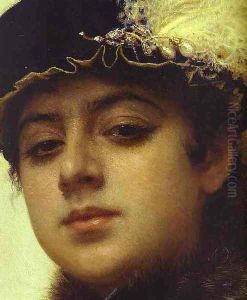 Portrait of a Woman [detail] by Ivan Nikolaevich Kramskoy