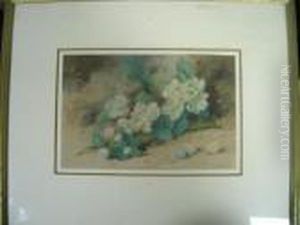 Study Of Apple Blossom On A Mossy Bank by William Cruickshank