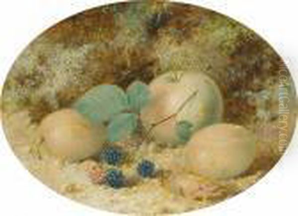 Still Life Of Apples, Plums And Berries On A Mossy Bank - view 1