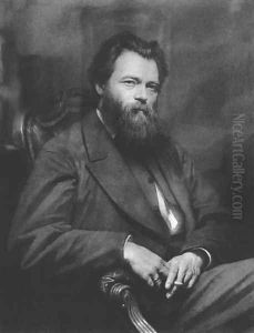 Portrait Of The Painter Ivan Shishkin by Ivan Nikolaevich Kramskoy