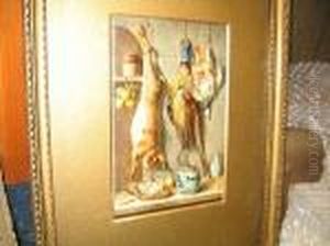 Larder Still Life With Hare And Pheasant by William Cruickshank