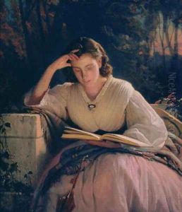 Reading (portrait of the artist's wife), 1863 by Ivan Nikolaevich Kramskoy