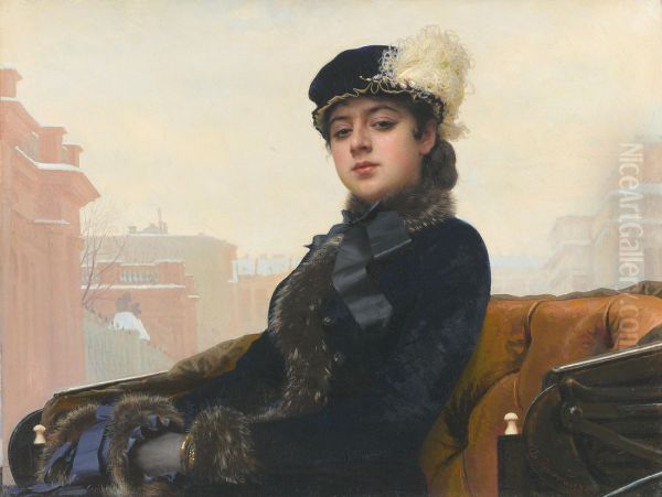 Portrait of an unknown woman by Ivan Nikolaevich Kramskoy