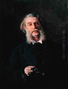 Portrait of Dmitri Vasilievich Grigorovich (1822-99), 1876 by Ivan Nikolaevich Kramskoy