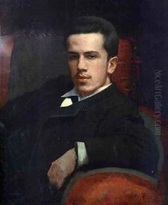 Portrait of Anatoly Kramskoy, the Artist's Son by Ivan Nikolaevich Kramskoy